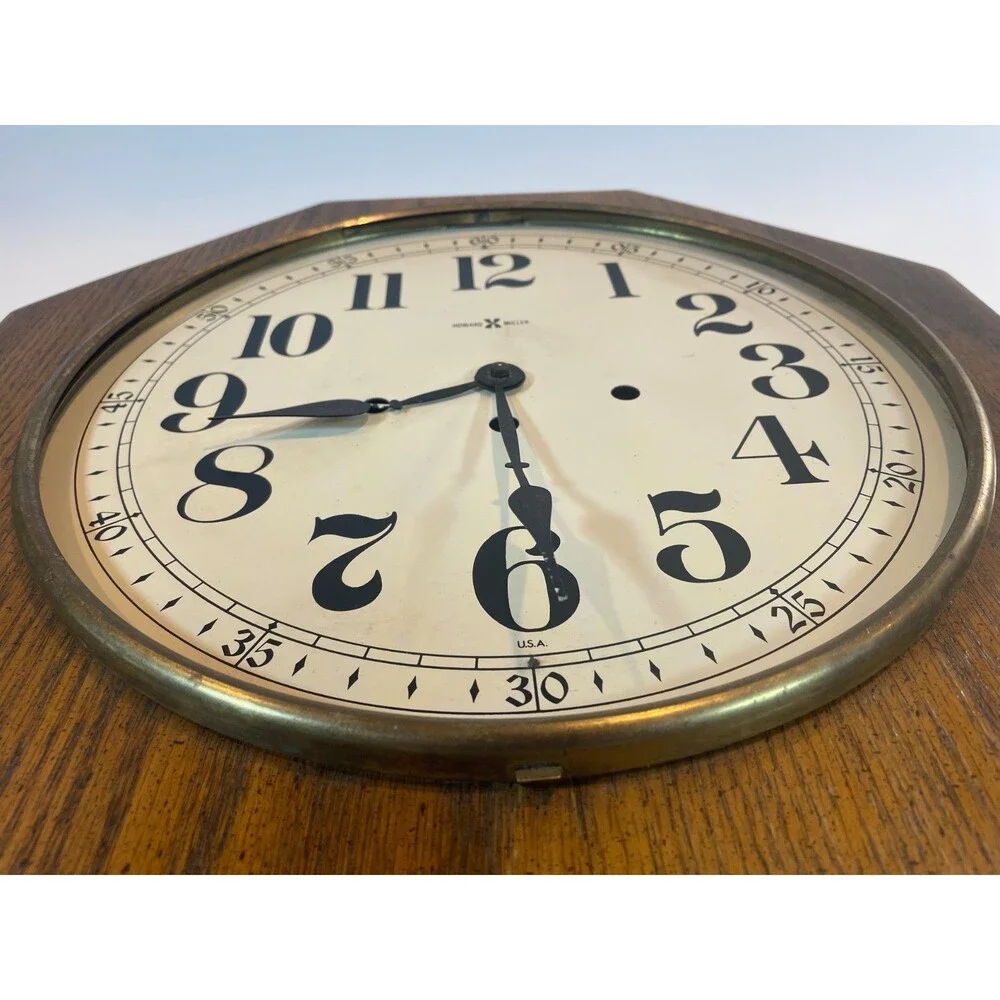 Howard Miller Regulator Wall Clock Chimes Mechanical Key 612-533 Honey Oak Works